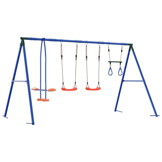 Houpací Set Na Zahradu Vícebarevný 330 X 185 X 185 Cm Ocel A Pe