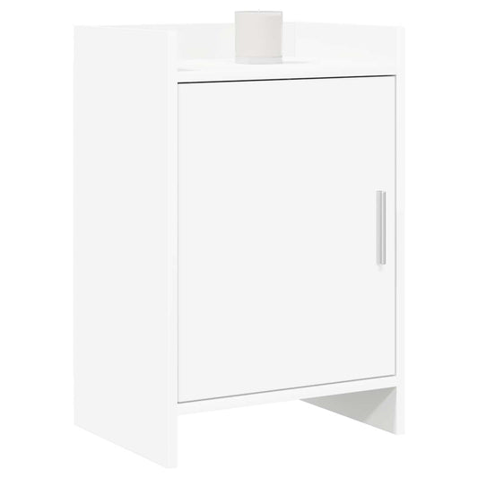 Noční Stolky 2 Pcs Bílá 40 X 30 X 60 Cm Kompozitní Dřevo