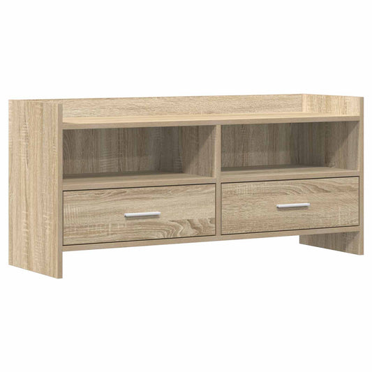 Televizní Skříň 100 X 33 X 47 Cm Dub Sonoma Kompozitní Dřevo