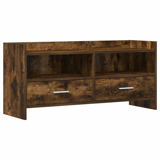Televizní Skříň 100 X 33 X 47 Cm Kouřový Dub Kompozitní Dřevo