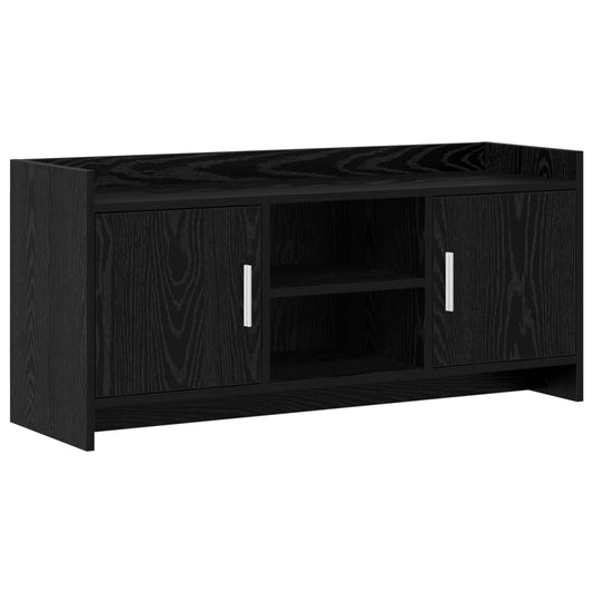Televizní Skříň 102 X 33 X 47 Cm Černý Dub Kompozitní Dřevo