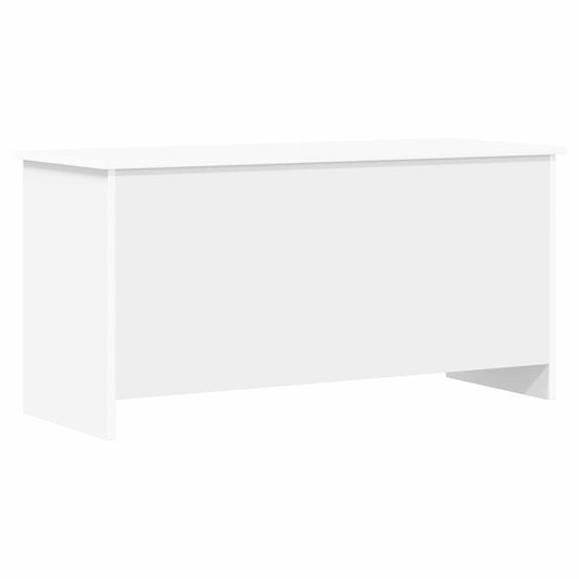 Úložná Truhla Bílá 100 X 40 X 50 Cm Kompozitní Dřevo