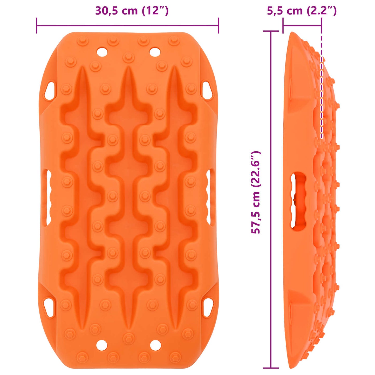 Záchranná Deska 2 Ks Oranžová 57,5X30,5X5,5 Cm Reinforced Nylon