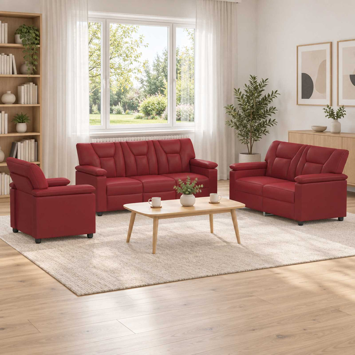 Set Pohovek 2 Pcs Umělá Kůže