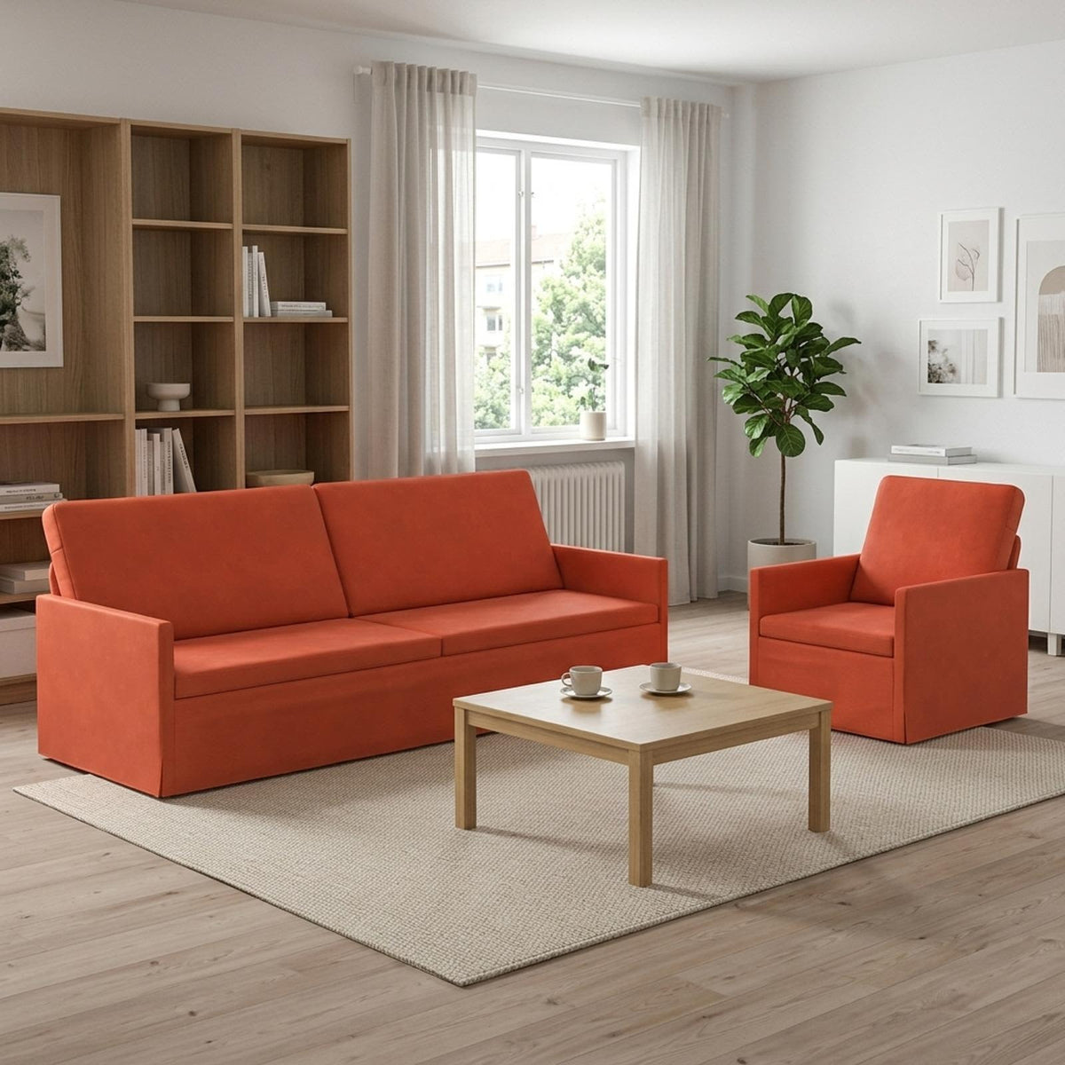 Set Pohovek 2 Pcs Žebrovaná Látka