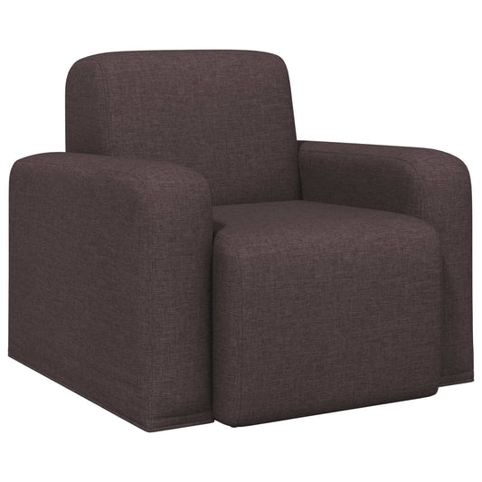 Křeslo Tmavě Hnědá Textil