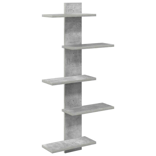 Nástěnná Floating Polička Betonově Šedá 48,5 X 15 X 101 Cm