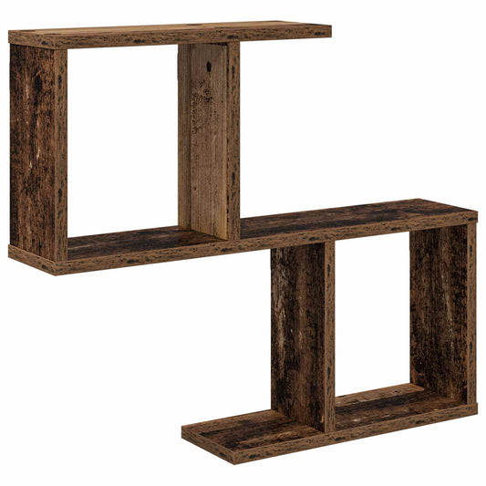 Nástěnná Polička Staré Dřevo 60 X 12 X 50,5 Cm Kompozitní Dřevo