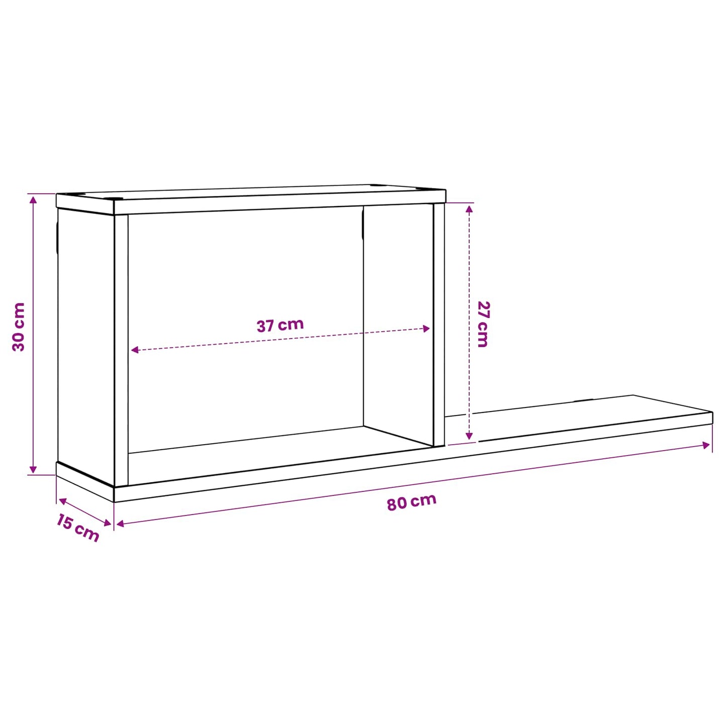 Plovoucí Police Dub Sonoma 80 X 15 X 30 Cm Kompozitní Dřevo