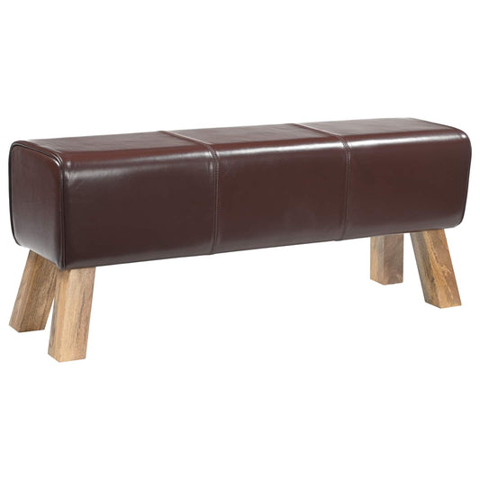 Lavice 110 X 30 X 45 Cm Pravá Kůže