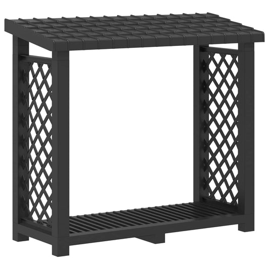 Regál Na Palivové Dřevo 114 X 46 X 101 Cm Pp Antracitová