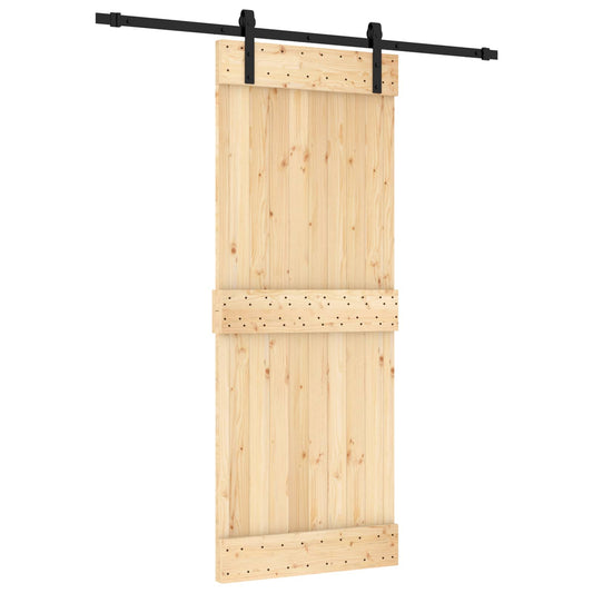 Posuvné Dveře Přirozená A Černá 80 X 210 Cm