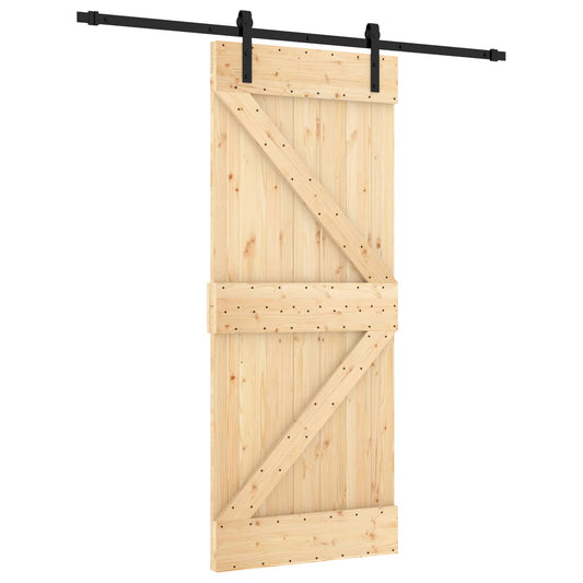 Posuvné Dveře Přirozená A Černá 85 X 210 Cm