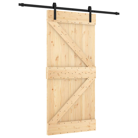 Posuvné Dveře Přirozená A Černá 95 X 210 Cm