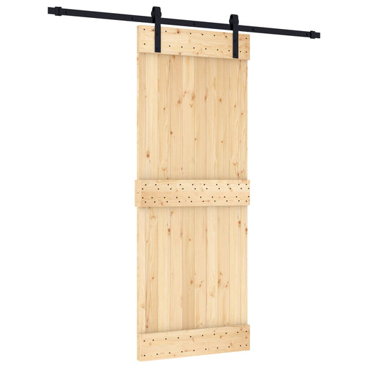 Posuvné Dveře Přirozená A Černá 80 X 210 Cm