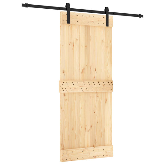 Posuvné Dveře Přirozená A Černá 85 X 210 Cm