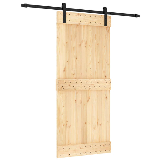 Posuvné Dveře Přirozená A Černá 90 X 210 Cm