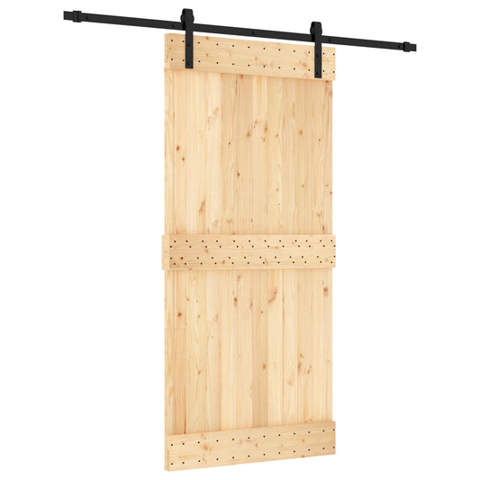 Posuvné Dveře Přirozená A Černá 95 X 210 Cm