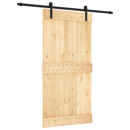 Posuvné Dveře Přirozená A Černá 100 X 210 Cm