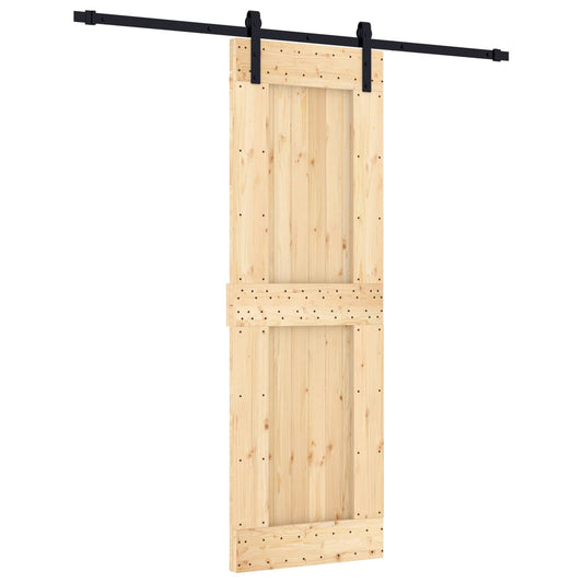 Posuvné Dveře Přirozená A Černá 70 X 210 Cm