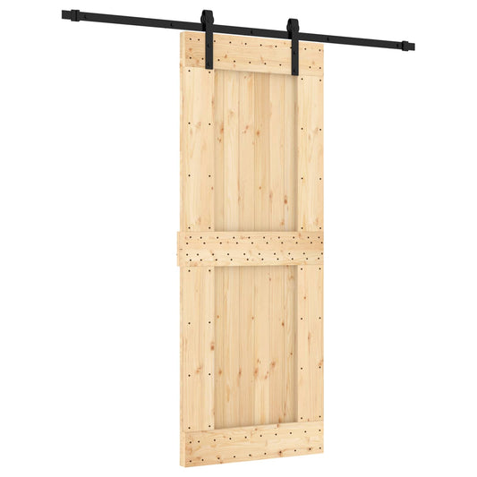 Posuvné Dveře Přirozená A Černá 80 X 210 Cm