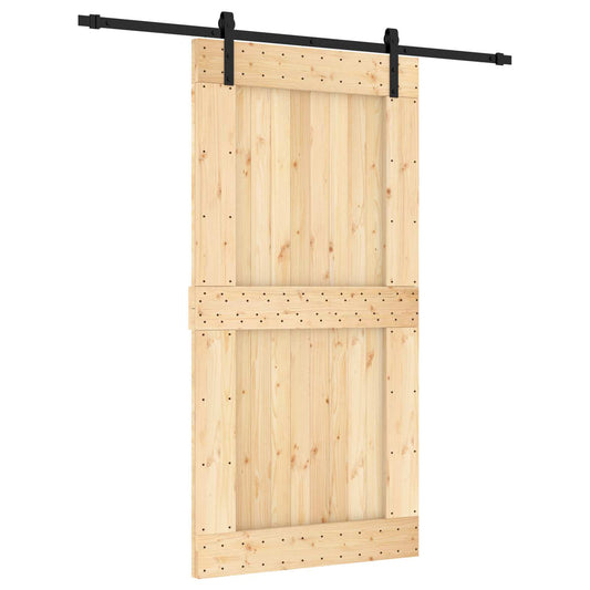 Posuvné Dveře Přirozená A Černá 100 X 210 Cm