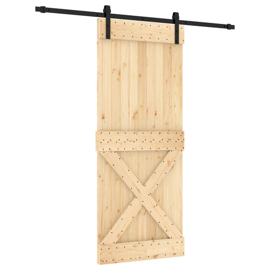 Posuvné Dveře Přirozená A Černá 85 X 210 Cm