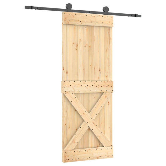 Posuvné Dveře Přirozená A Černá 80 X 210 Cm