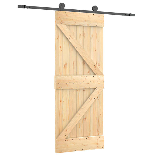 Posuvné Dveře Přirozená A Černá 70 X 210 Cm
