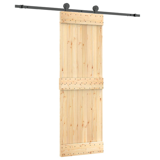 Posuvné Dveře Přirozená A Černá 70 X 210 Cm