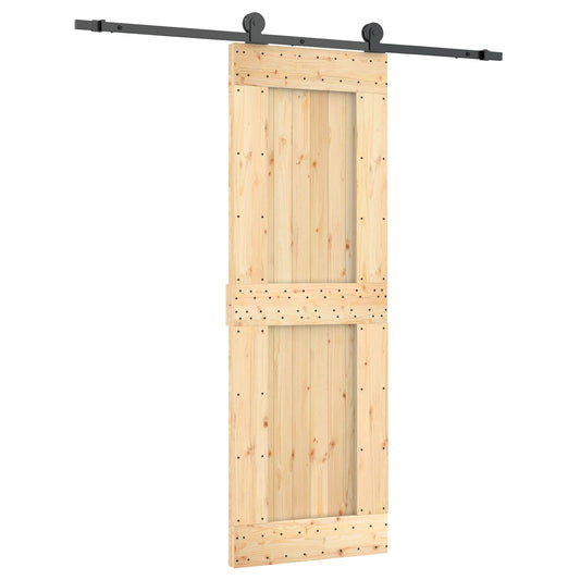Posuvné Dveře Přirozená A Černá 70 X 210 Cm