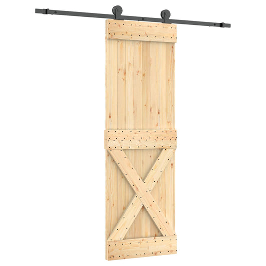 Posuvné Dveře Přirozená A Černá 70 X 210 Cm
