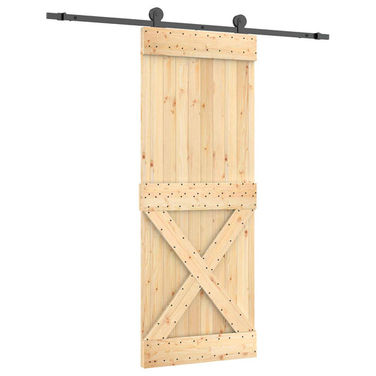 Posuvné Dveře Přirozená A Černá 80 X 210 Cm