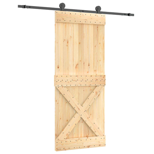 Posuvné Dveře Přirozená A Černá 85 X 210 Cm