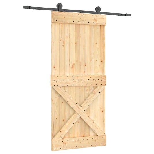 Posuvné Dveře Přirozená A Černá 95 X 210 Cm