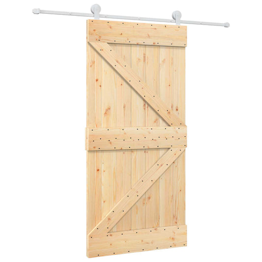 Posuvné Dveře Přírodní A Bílá 100 X 210 Cm