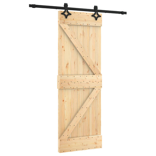 Posuvné Dveře Přirozená A Černá 70 X 210 Cm