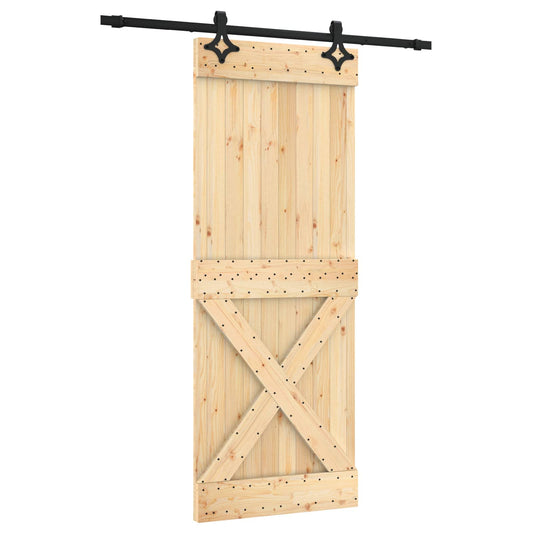 Posuvné Dveře Přirozená A Černá 80 X 210 Cm