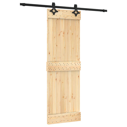 Posuvné Dveře Přirozená A Černá 70 X 210 Cm