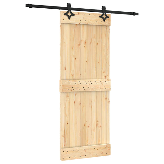Posuvné Dveře Přirozená A Černá 80 X 210 Cm