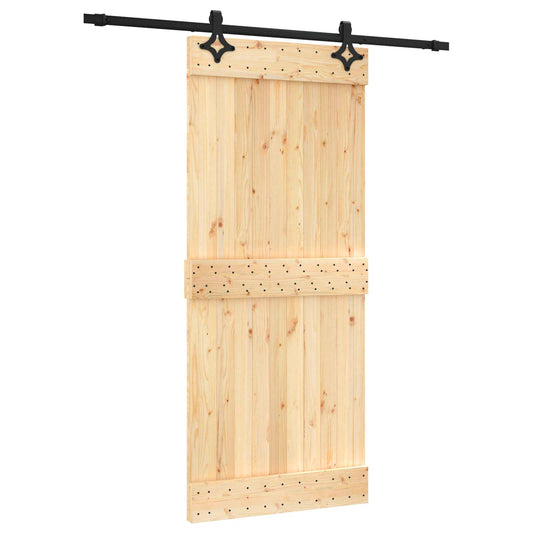 Posuvné Dveře Přirozená A Černá 90 X 210 Cm