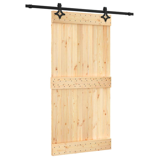 Posuvné Dveře Přirozená A Černá 100 X 210 Cm