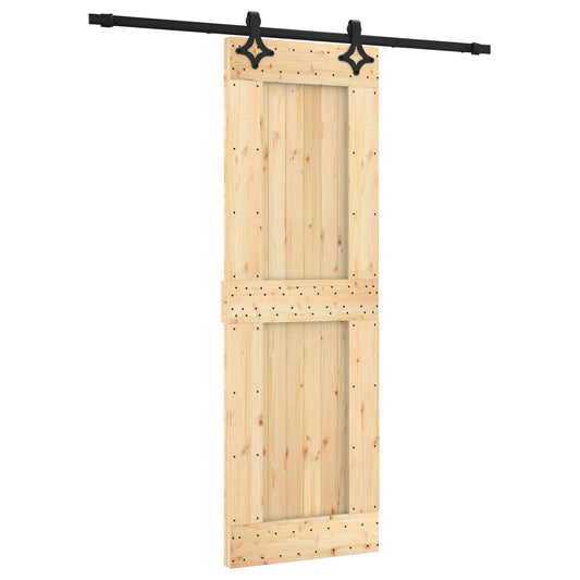 Posuvné Dveře Přirozená A Černá 70 X 210 Cm