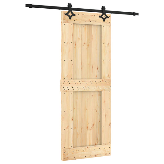 Posuvné Dveře Přirozená A Černá 80 X 210 Cm