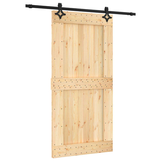 Posuvné Dveře Přirozená A Černá 100 X 210 Cm