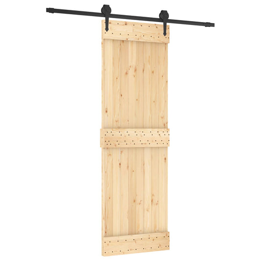 Posuvné Dveře Přirozená A Černá 70 X 210 Cm