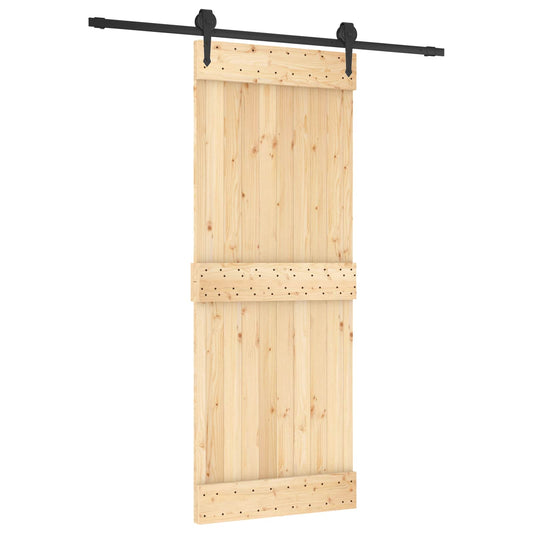Posuvné Dveře Přirozená A Černá 80 X 210 Cm