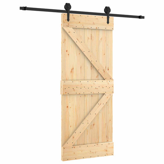 Posuvné Dveře Přirozená A Černá 85 X 210 Cm