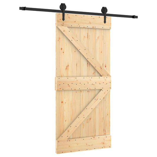 Posuvné Dveře Přirozená A Černá 95 X 210 Cm