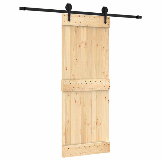 Posuvné Dveře Přirozená A Černá 80 X 210 Cm